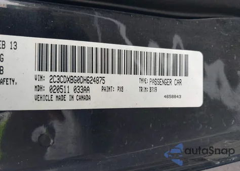 2013 Dodge Charger Se из США, поврежденный, VIN 2C3CDXBG0DH624875